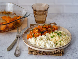 cous cous con zucca e feta