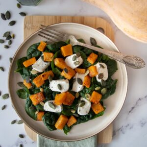 insalata con spinacino e zucca