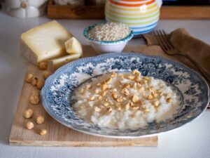 risotto castelmagno e nocciole