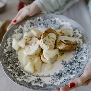 pain perdu mele e zabaione