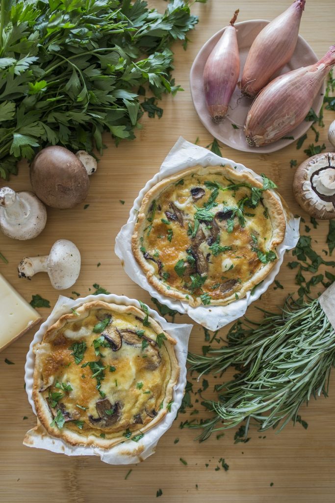Mini quiche ai funghi