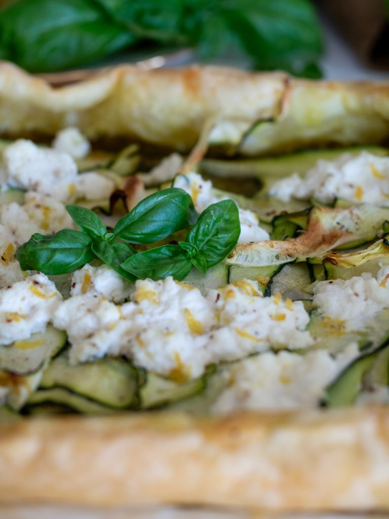 torta salata pesto e zucchine