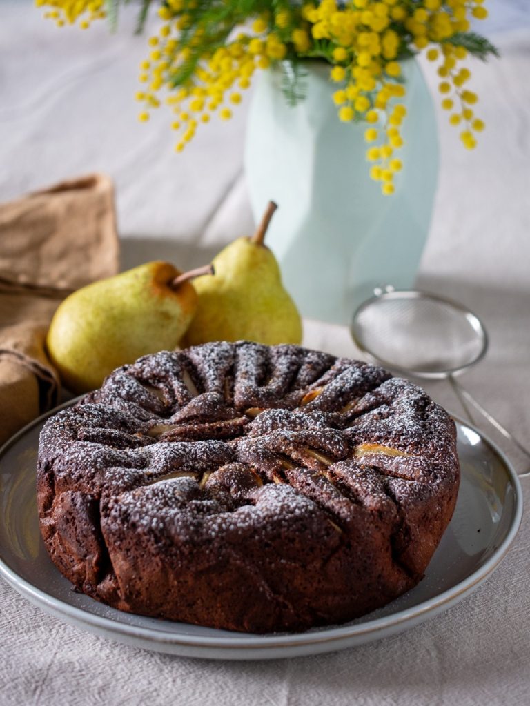 Torta cioccolato e pere