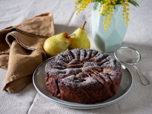 Torta cioccolato e pere