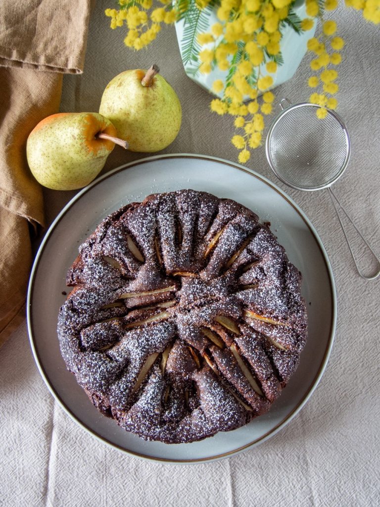 Torta cioccolato e pere