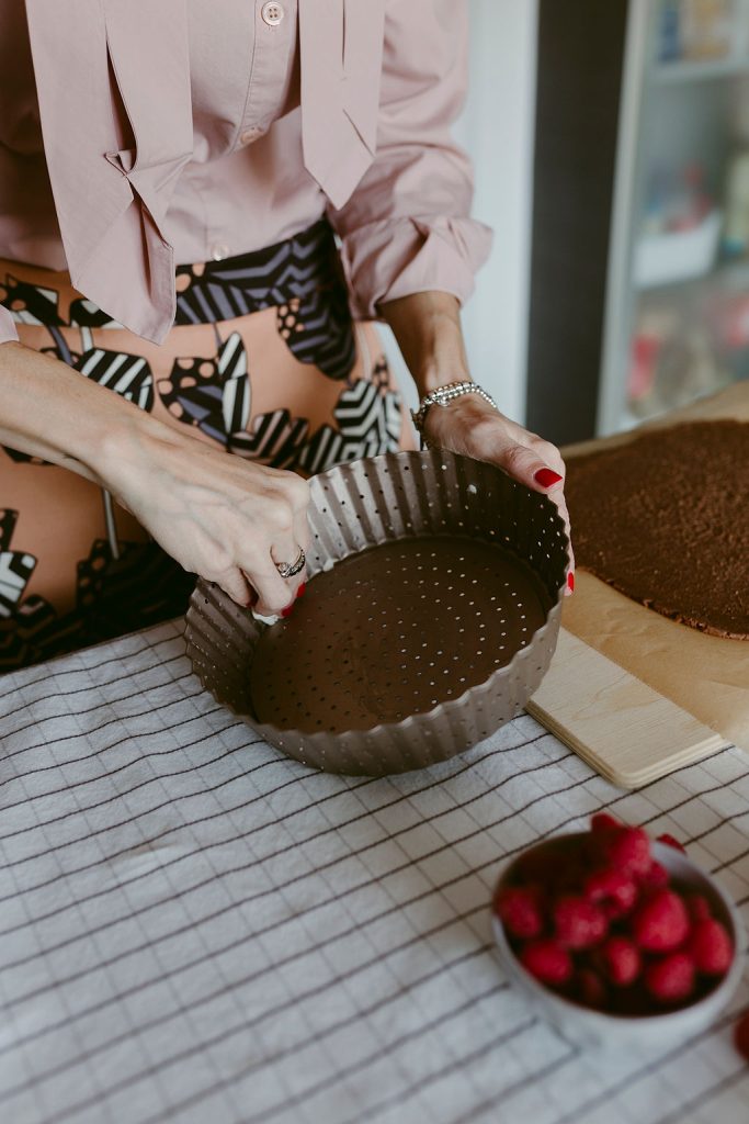 Parigi - Crostata al cacao e confettura di lamponi