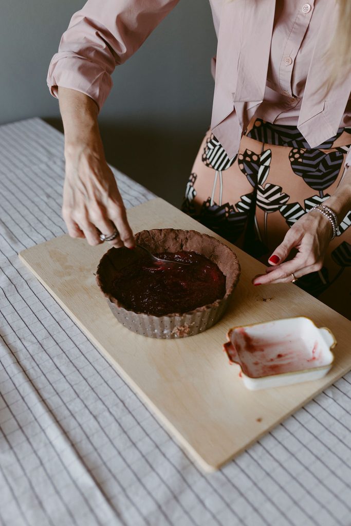 Parigi - Crostata al cacao e confettura di lamponi