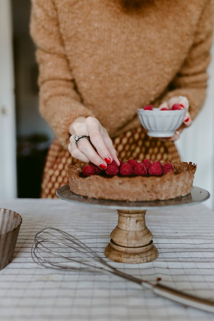 Parigi - Crostata al cacao e confettura di lamponi
