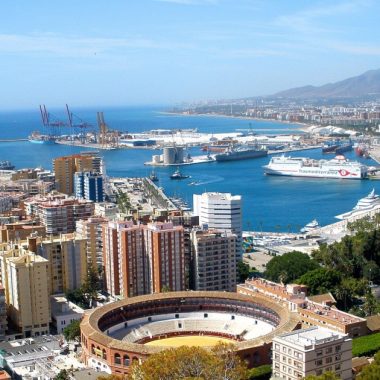 Màlaga vista dall'alto del Castillo de Gibralfaro